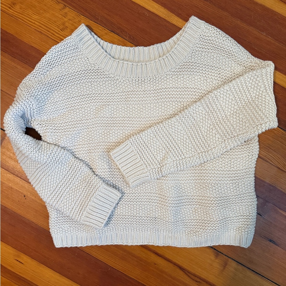 LOFT Women's Ivory Textured Sweater